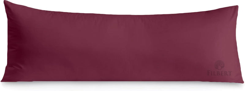 Filbert Ultra Soft Microfiber Body Pillow, Long Large Pillows for Use During Pregnancy, Side Sleeper - Cover Insert (20 x 54 Inches, Pack of 1) |Wine