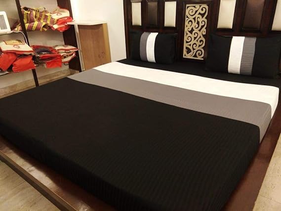 Agarwal Collection Tempting Premium Cotton Double Bed King Size Bedsheet with 2 Pillow Covers