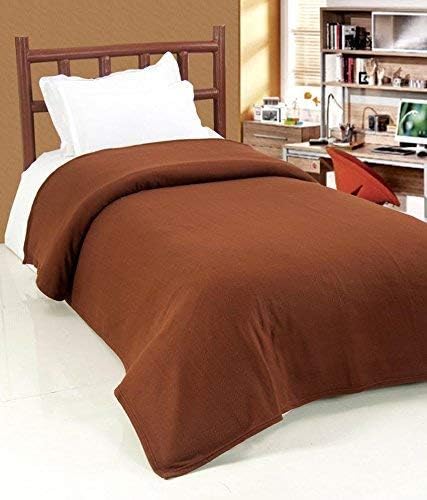 EVERDECOR Premium Cotton Single Bed AC Blanket - 60 x 90 inches | Breathable Fabric | Cozy Comfort for All Seasons (Brown)