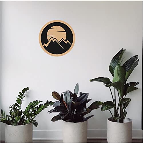 DOTME Travel Adventure Mountain Wooden With Vinyl Sticker Design Wall Décor Boys Girls Room Home Bedroom Boys Room Living Room Hall DIY Art 8 INCH (Black)