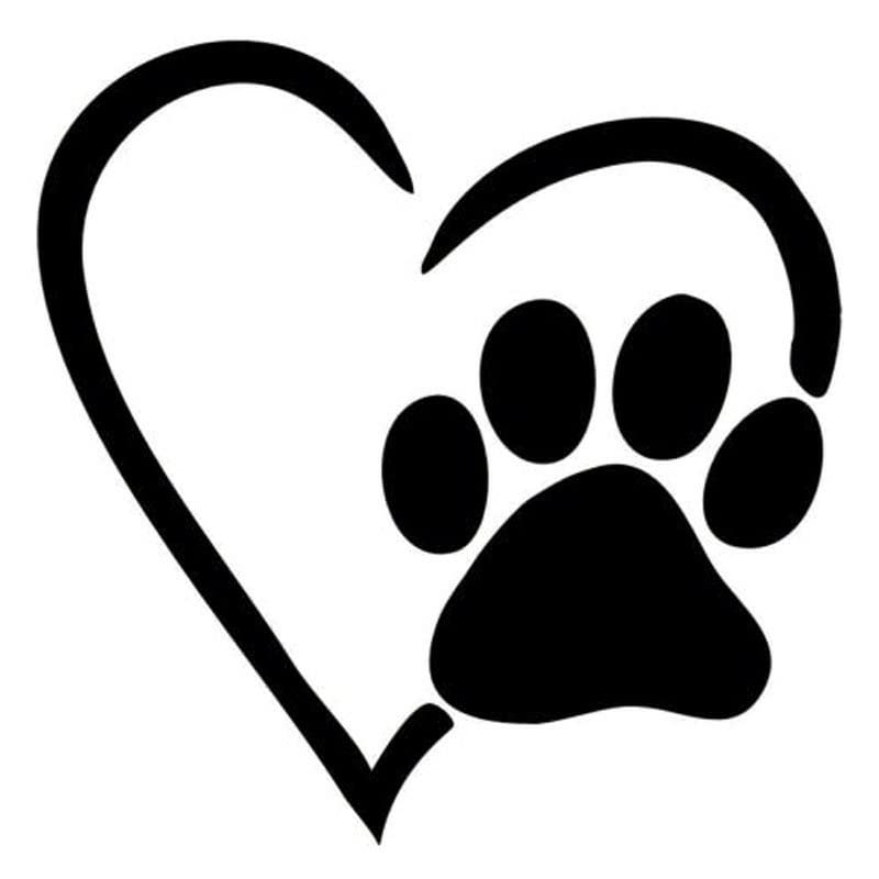 GADGETS WRAP Vinyl Wall Decal Sticker I Love My Dog Heart Paw Car Window