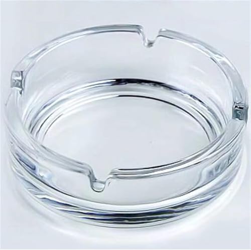 Kuruji Ashtrays for Cigarettes Transparent Round Ashtray Hotel Internet Cafe Restaurant Home Living Room Bedroom Round Transparent Ashtray Cigarette Cigar Ashtray Ash Tray