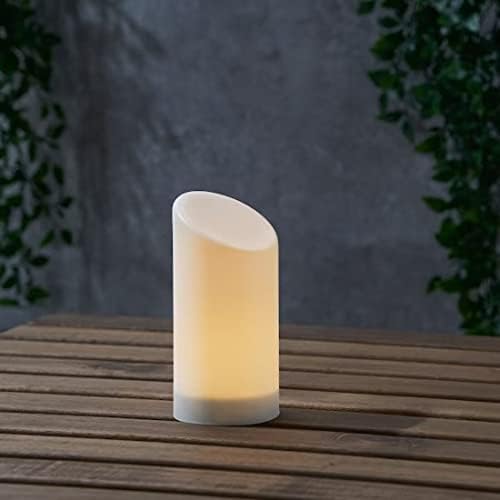 Digital Shoppy ÄDELLÖVSKOG LED Block Candle, White/in/Outdoor, 16 cm (6 1/4 ")