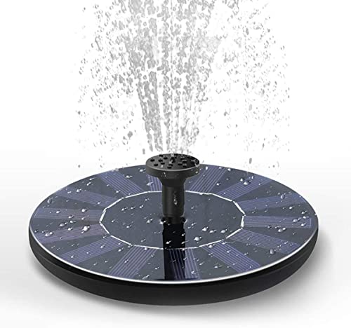 TRIDEO Solar Bird Bath Fountain Pump, Upgrade Solar Fountain with 5 Nozzle, Free Standing Floating Solar Powered Water Fountain Pump for Bird Bath, Garden, Pond, Pool, Outdoor_SA018