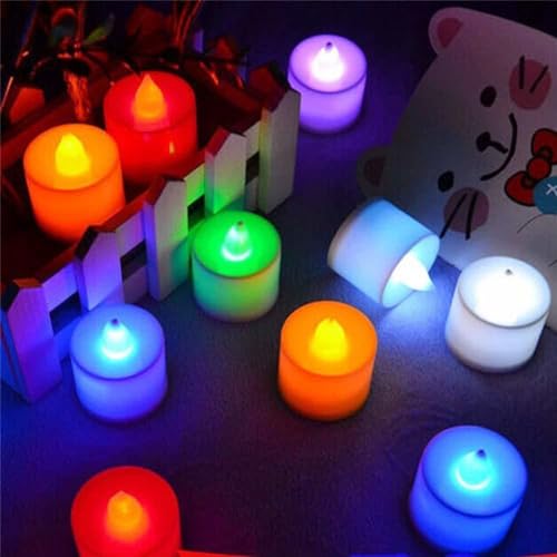 B S NATURAL Artificial LED Tea Lights Plastic Candle for Home Decoration (Pack of 06)