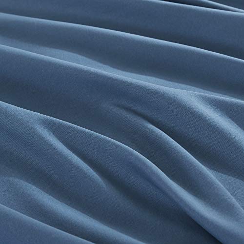 Comfort Spaces Coolmax Moisture Wicking Sheet Set Super Soft, Fade Resistant, 17" Deep Pocket, All Around Elastic - Warm Weather Cooling Sheets for Night Sweats, Queen, Teal 4 Piece