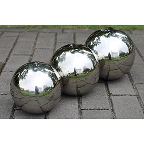 SECRET DESIRE SDR Stainless Steel Mirror Polished Sphere Hollow Round Ball Garden Decor 12cm