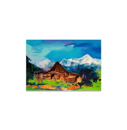 GADGETS WRAP Canvas Gallery Wrap Framed for Home Office Studio Living Room Decoration (17x11inch) - Teton Barn