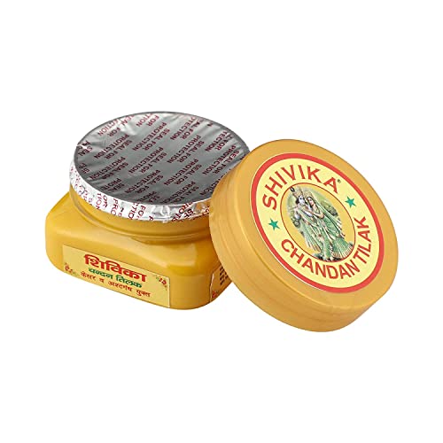 Shivika Chandan tika Paste| Sandal Wood Paste| Chandan Tilak for Pooja and Hawan Tilak (Yellow)