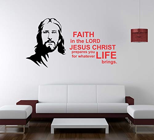 LANSTICK Faith in The Lord Jesus Christ Quote with Jesus Sticker