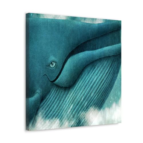 GADGETS WRAP Canvas Gallery Wrap Framed for Home Office Studio Living Room Decoration (10x10inch) - The Great Whale