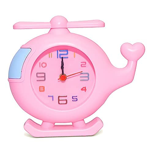 Exotic Decor Helicopter Table Alarm Clock for Kids with Photo Frames for Table Decoration Tabletop Mosaic Pattern