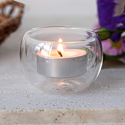 100 Pack Tealight Candles in Metal Cups - Clean, White Unscented Tealight Candles with 4.5 Hour Long Burning Time - Votive Candles Bulk for Romantic Dinner, Weddings, Spa & Hotels by PARNOO