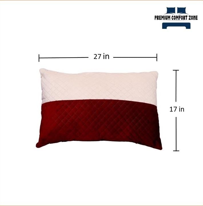 Premium Comfort Zone Polyfiber Filled Premium & Comfortable Pillow 1 pc (17 x 27 in) Red