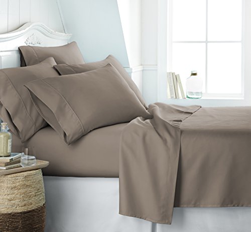 BECKY CAMERON 6 Piece Sheet Set Twin XL Taupe