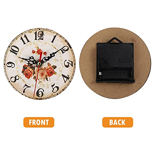 Artibetter Wooden Clock Adornment Silent Tabletop Classic Style Clock Decor Ornament