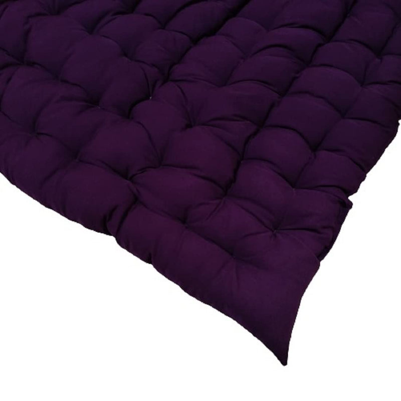 ATOOTFUSION Soft Cotton Foldable Light Weight Filled Single Firm Mattress| Gadda (Solid Coloured, 1 Sleeping Capacity, 3 x 6 ft or 72 x 36 Inches) (Purple Smooth)