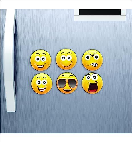 THE INDI - MELA Emoticons Classic Acrylic Fridge Manget (Set of 6) |FM014|