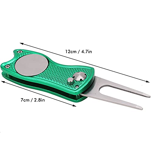 Green Fork, Great Rust‑Resistant Divot Repair Tool for Repair Courses(Green)