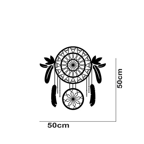 VVWV Dream Catcher Wall Stickers for Living Kids Girls Boys Bedroom Home & Kitchen Hall Wall Decor L x H 50 x 50 Cms