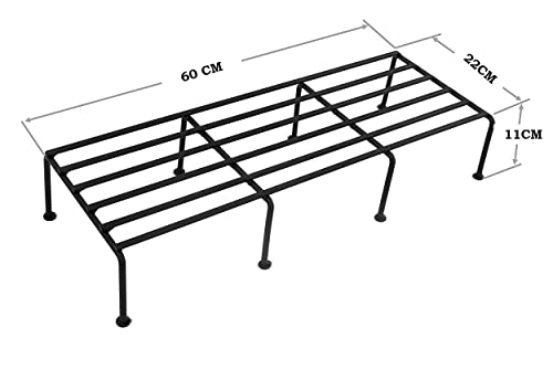 Orchid Engineers Iron Indoor/Outdoor Flower Pot/Plant Stand for Home Garden Balcony Living Room Decor (Black-Set of 4)