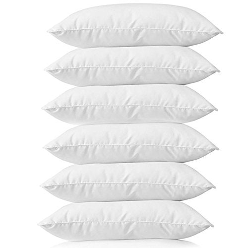 Kuber Industries Luxurious 6 Piece Microfibre Pillow Filler - 17"x27", White - CTKTC22199