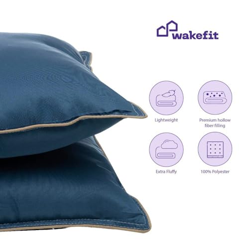 Wakefit Cushions, Cushions for Sofa, Cushion, Cushion Pillow, Cushion 16 inch x 16 inch, Hollow Fiber Sofa Cushions Set of 5, (Colour - Dark Teal)