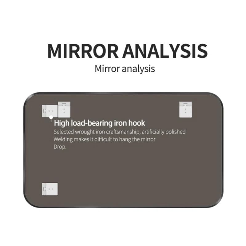 Artessa Aesthetic Backlit Rectanguar LED Mirror with Defogger, Dimmer-Option, 3-Colour LED for Bathroom (45 x 60 CM)