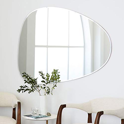 SDG Frameless Mirror N42 (18 x 24 Inch Irregular Shaped. with Beveled Edges, Suitable for Living/Bathroom)