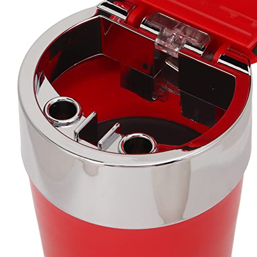 Windproof Ashtray, Outdoor Ashtray Windproof Rain Proof ABS Stainless Steel for Party (Red)