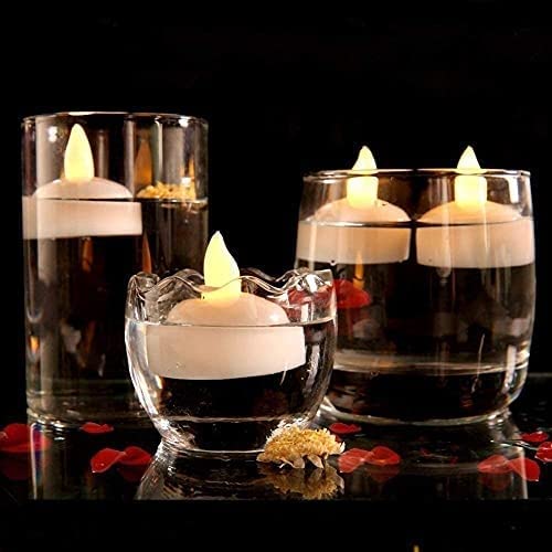 VIROKASH Water Floating Smokeless Candles No Electricity Needed Artificial LED Light Diya with Water Sensor Best for Diwali Home Decoration(Pack of12)