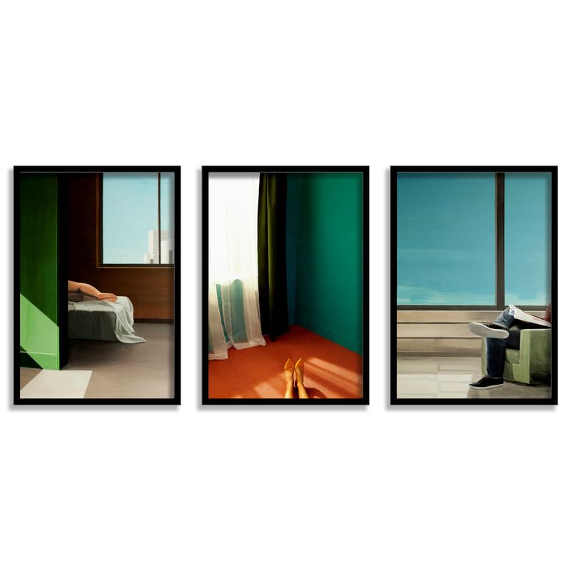 SAF paintings Set of 3 Abstract Wall Painting for Home Decoration SA-BLACKCF33598