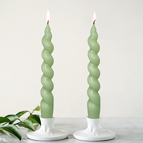 Spiral Taper Candle Twisted Candle Stick 7.5 INCH Dinner Candles Unscented Wax Candles Handmade Candlestick for Home Décor Weddings Festive Seasons Holiday