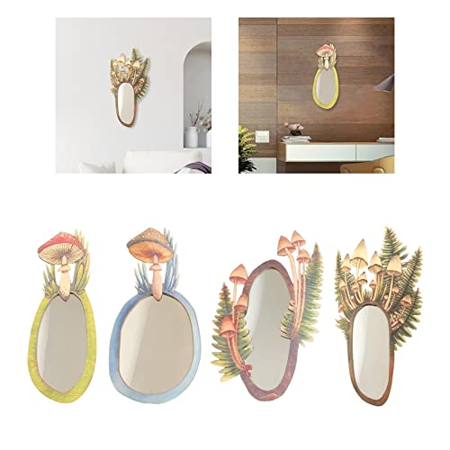 ATORSE® Wall Mirror Mushroom Shaped Farmhouse for Living Room Entryway Hallway A