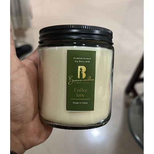 BAASARN Candless Scented Jar Candle Aroma Candles Hand-Poured 100% Natural Soy Wax Scented Jar Candles for Gifting & Home Decore (Perfect Peony)