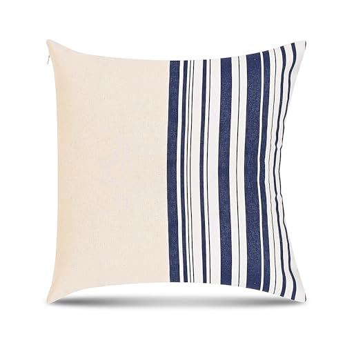 ANWYN 100% Cotton Pack of 2 Colorblocked Cushion Cover