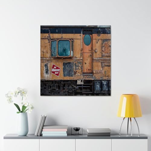 GADGETS WRAP Canvas Gallery Wrap Framed for Home Office Studio Living Room Decoration (17x17inch) - Rusty Milwaukee Road Print