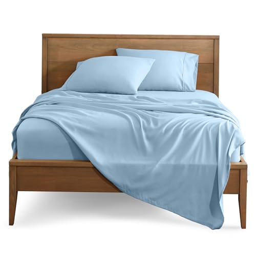 Ivy Union Premium Ultrasoft Wrinkle Resistant Microfiber Sheet Set, Full XL (Full XL, Light Blue) by Ivy Union