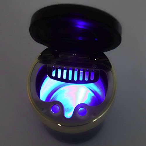 Mini Car Ashtray, Flame Retardant Car Ashtray LED Light Detachable Stainless Steel Inside for Outdoor (Black Gold)