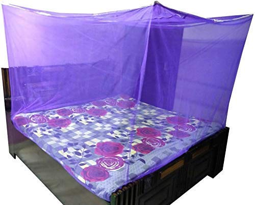 Divayanshi Mosquito Net for King Size Double Bed Polycotton (6.5 * 6.5, Purple)