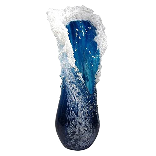 ATORSE® Resin Sea Wave Flower Vase Furnishing Home Desktop Cabinet Decoration 30Cm