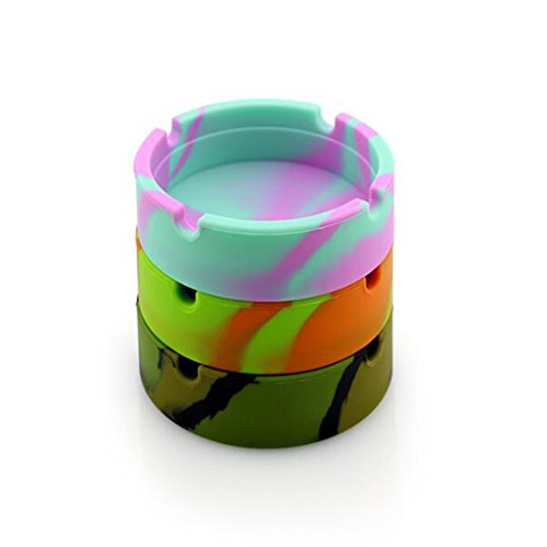 Fashion My Day Creative Environmental Camoue Silicone Ashtray Green Camo