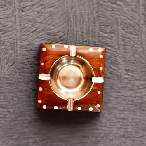 MM Crafts Colletion Elegant Wooden Ashtray Enhancing Your Smoking Experience in Style Brown Hight quality Wooden Ashtray