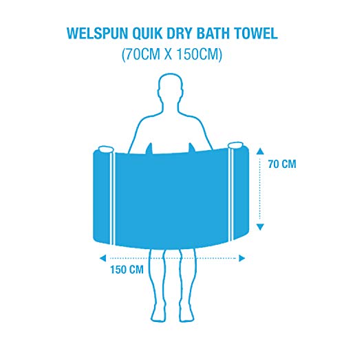 Welspun Quick Solid Cotton 1 Bath Towel - Dry Green