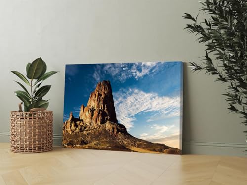 GADGETS WRAP Canvas Gallery Wrap Framed for Home Office Studio Living Room Decoration (17x11inch) - Desert Rocky Mountain