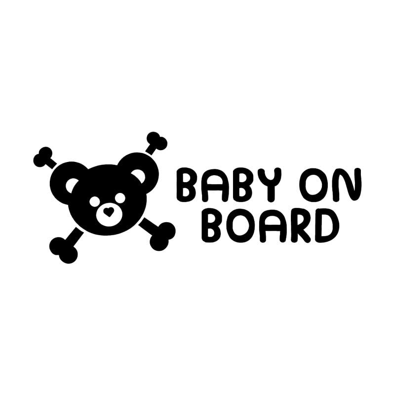 GADGETS WRAP Vinyl Wall Decal Sticker Baby ON Board Funny Bear Skull Head