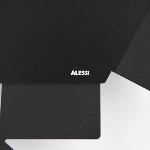 Alessi Aleesi MT19 B Stanza Scirocco Wall Clock, Black