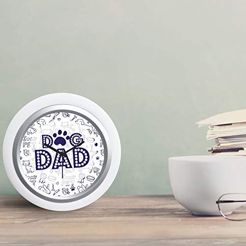 TheYaYaCafe Yaya Cafe Dad Dog Desk Clock for Dad - 6x6 inches