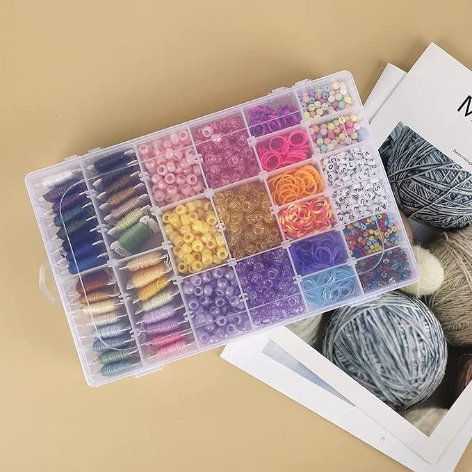 Multipurpose 36 Grid Cells Storage Box with Removable Dividers