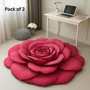 3D Flower Design Floor Mat, Quick Dry Non Slip (Pack of 2)